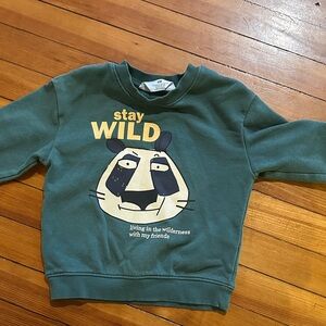H&M Kids 'Stay Wild' Sweatshirt - Forest Green